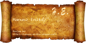 Hanusz Enikő névjegykártya