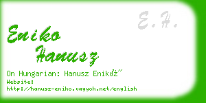 eniko hanusz business card